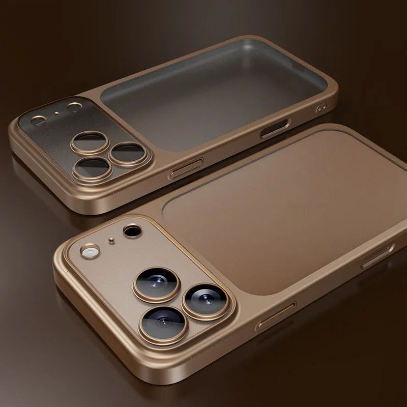 Frosted electroplating all-inclusive PC phone case for iPhone 17 series in various colours