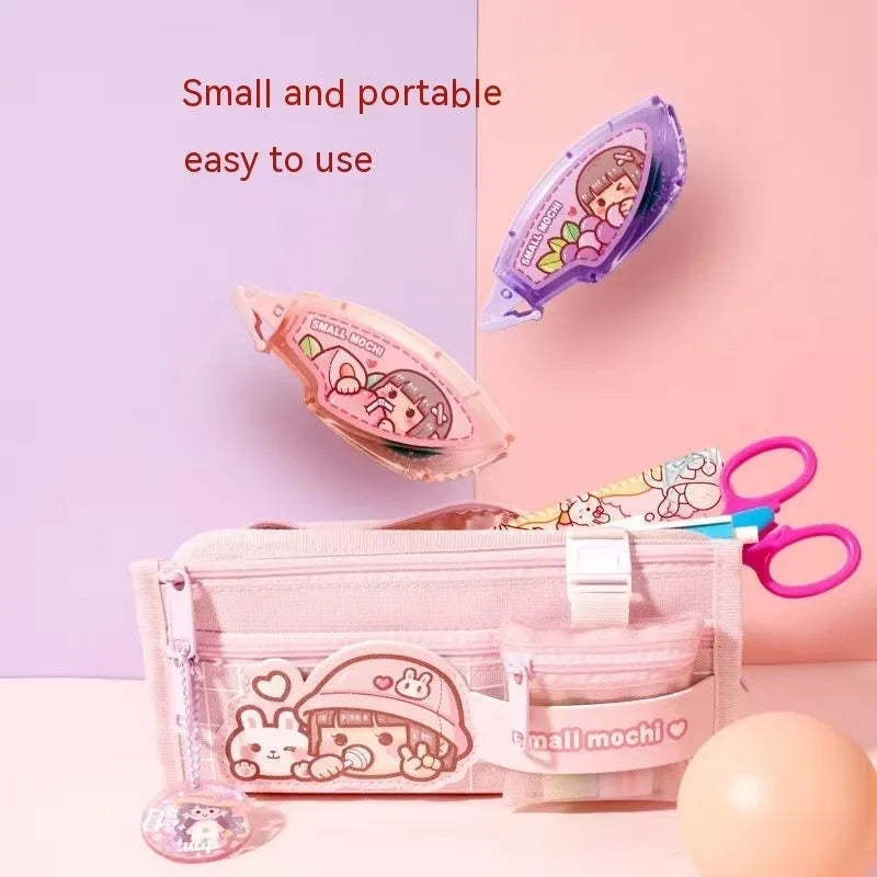 Dotting glue adhesive stationery in peach juice, lemon juice, blueberry juice, butter juice and grape juice colours
