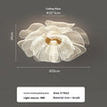55cm flower acrylic ceiling light with iron body, 220V, offering white, warm, and tricolour light