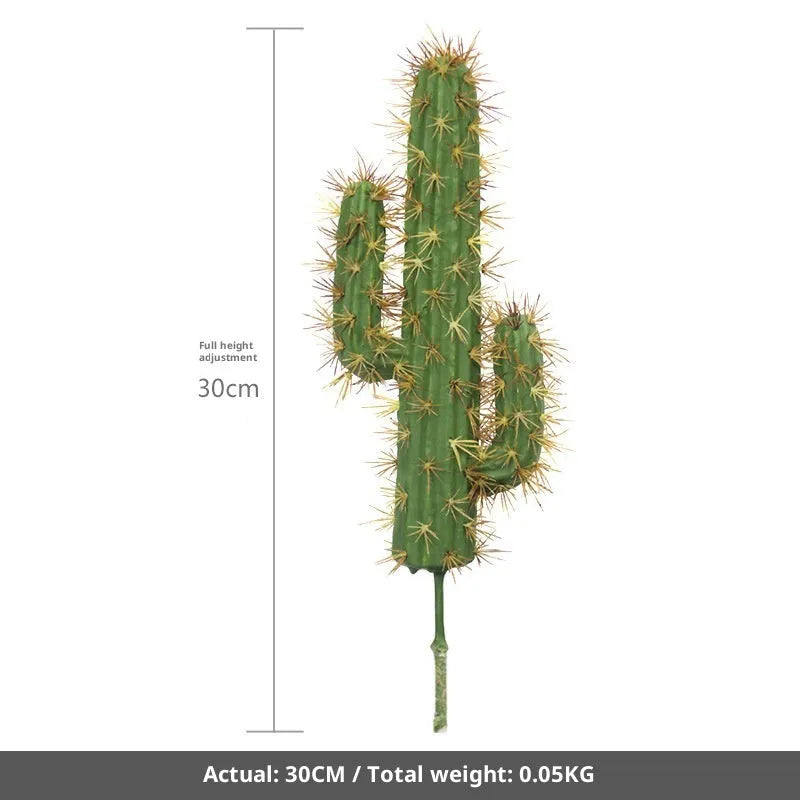 Artificial cereus decorative plant 60cm tall Nordic green soft PVC home decoration photography prop