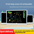 19-inch LCD children's drawing board in blue and white colour with electronic writing stylus