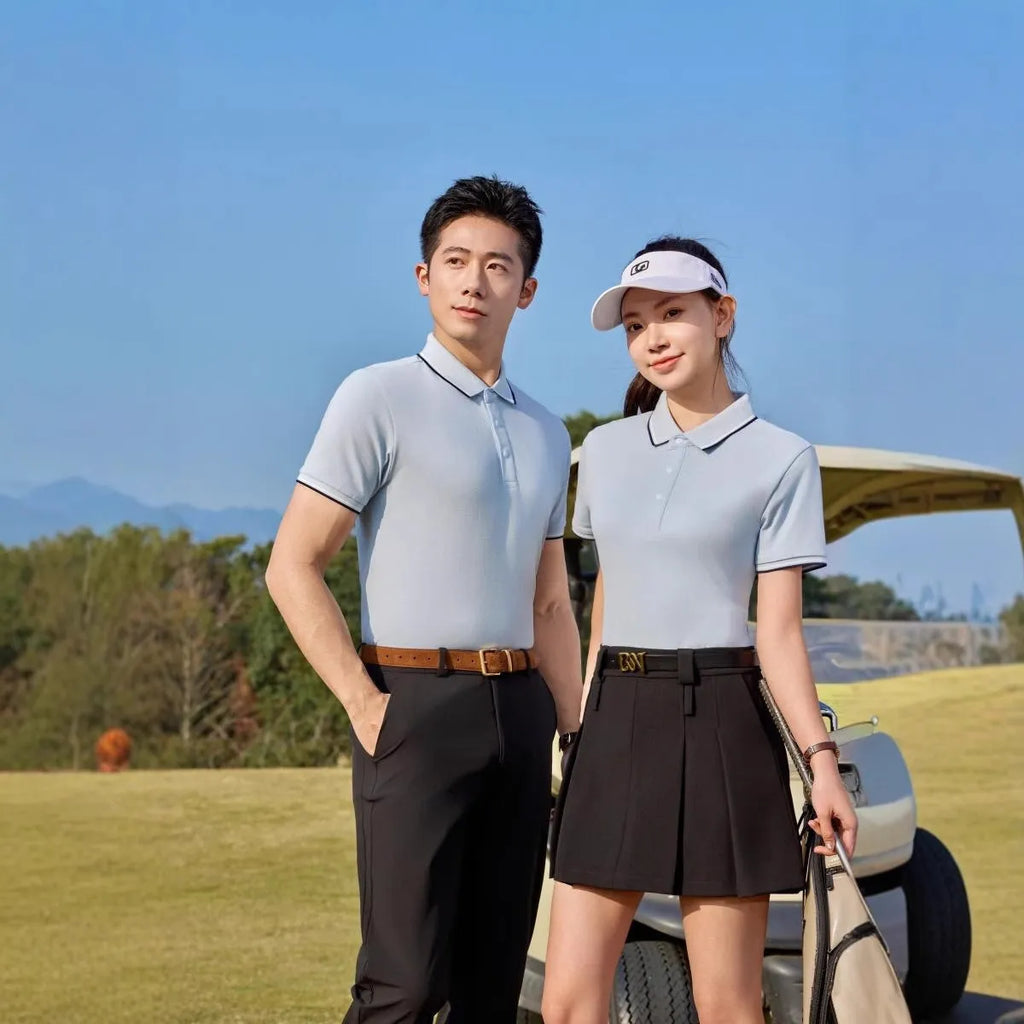 Pure cotton polo shirt with lapel collar in multiple colour options