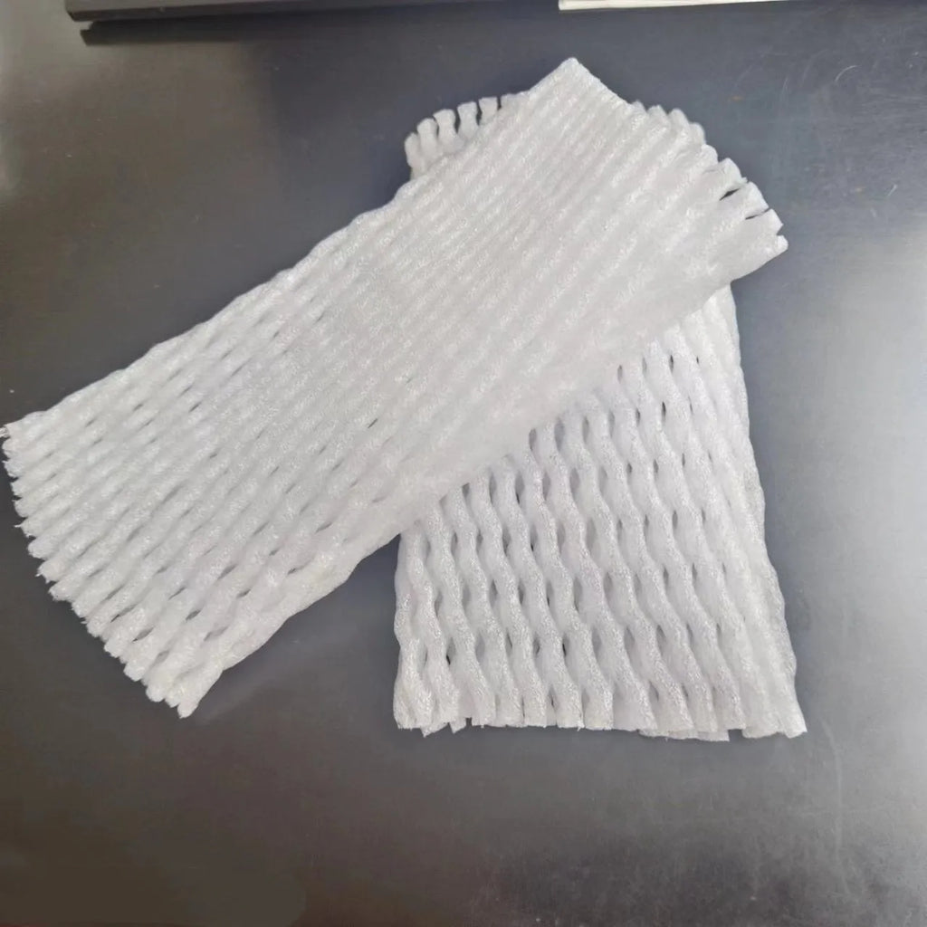 White foam net protective case showing net texture and available in multiple rectangular dimensions