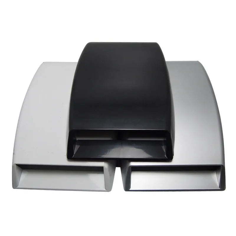 Car decoration air inlet simulation vent in ABS plastic showing black, silver, and white colour options