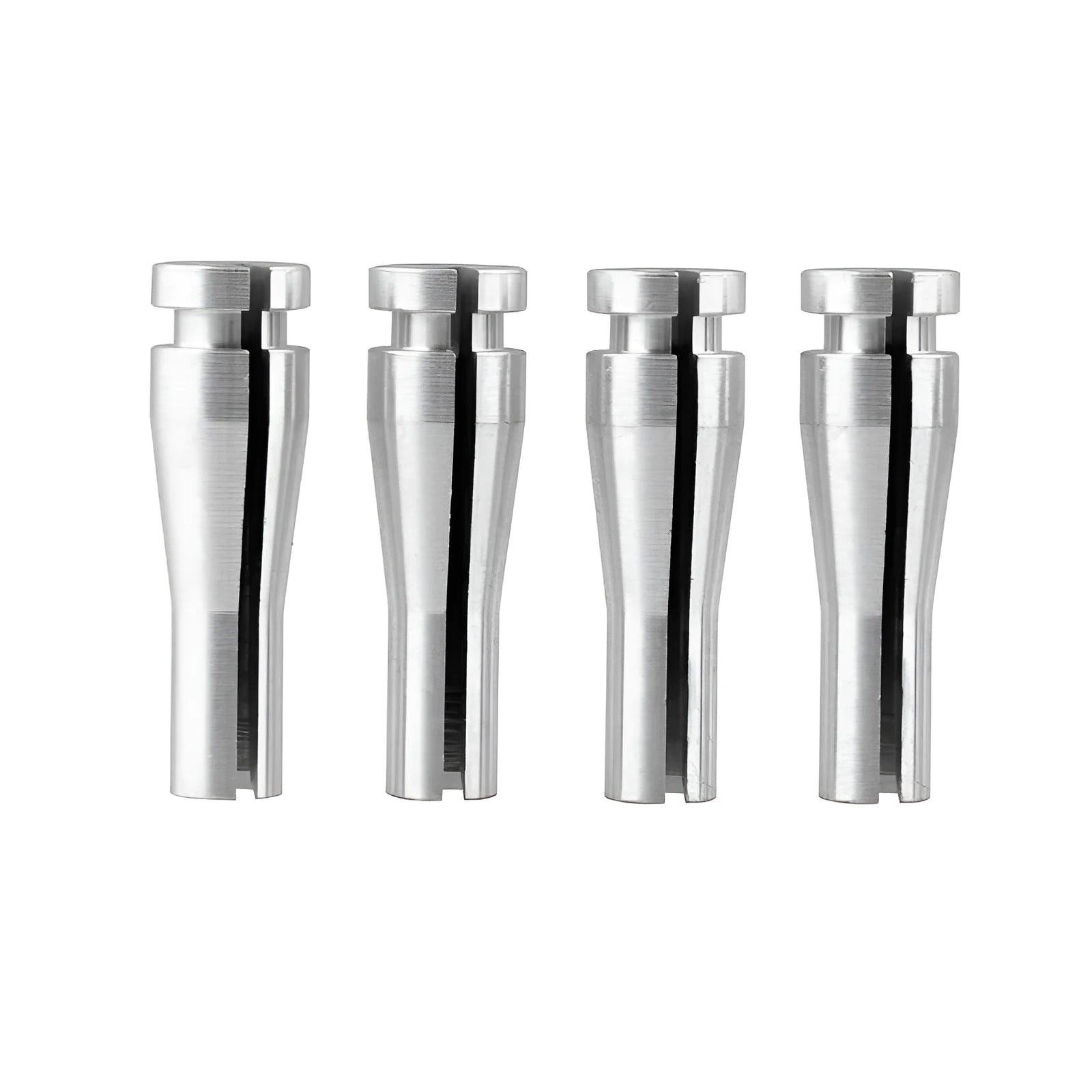 Four silver aluminium car lock cable parts for Ford F150 F250 F350 truck door latch repair