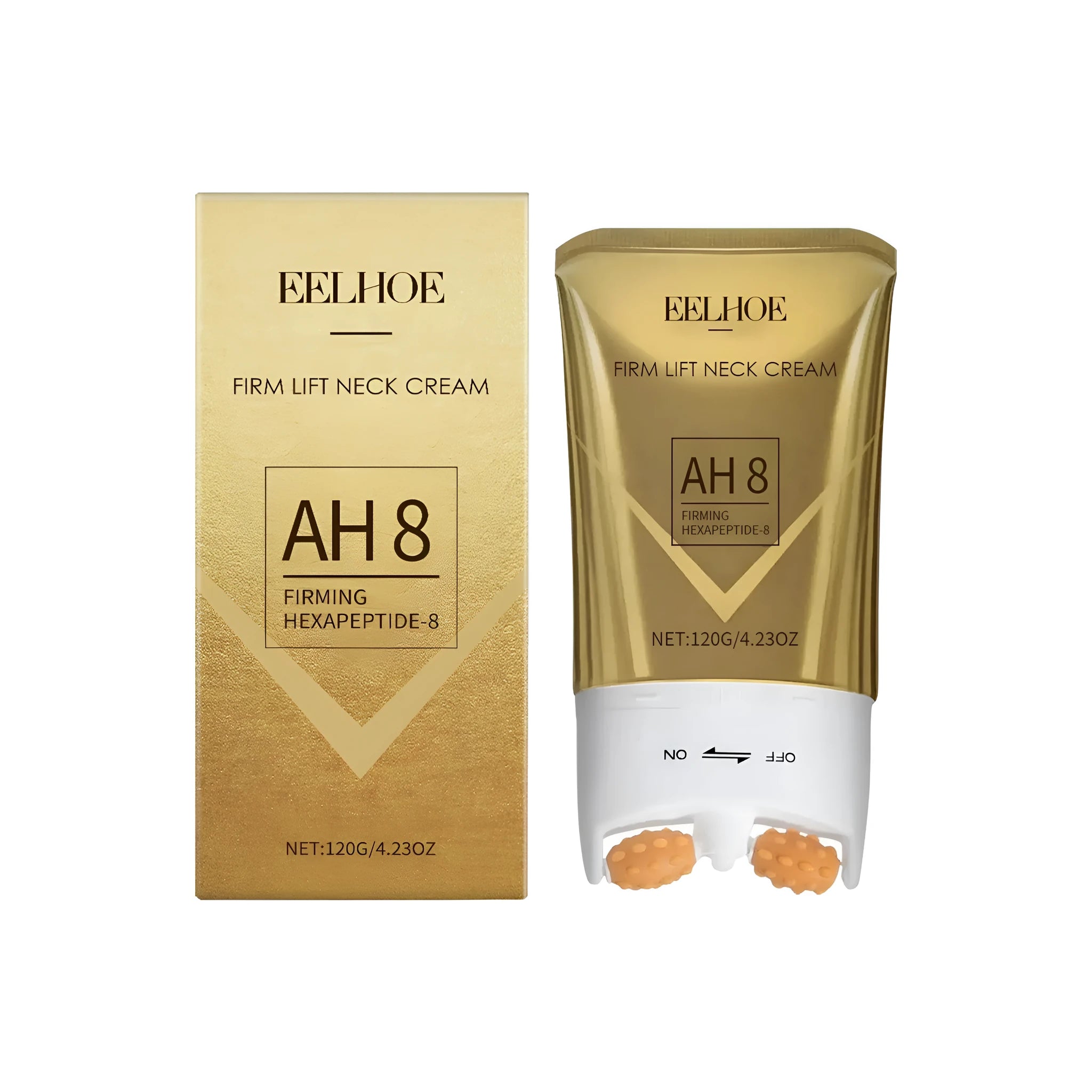 120g jar of firming neck cream with anti-ageing peptides and ceramides