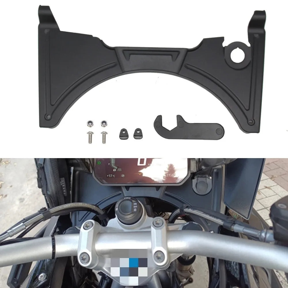 Black cockpit motorcycle fairing accessory for BMW R1250GS and R1200GS LC models.