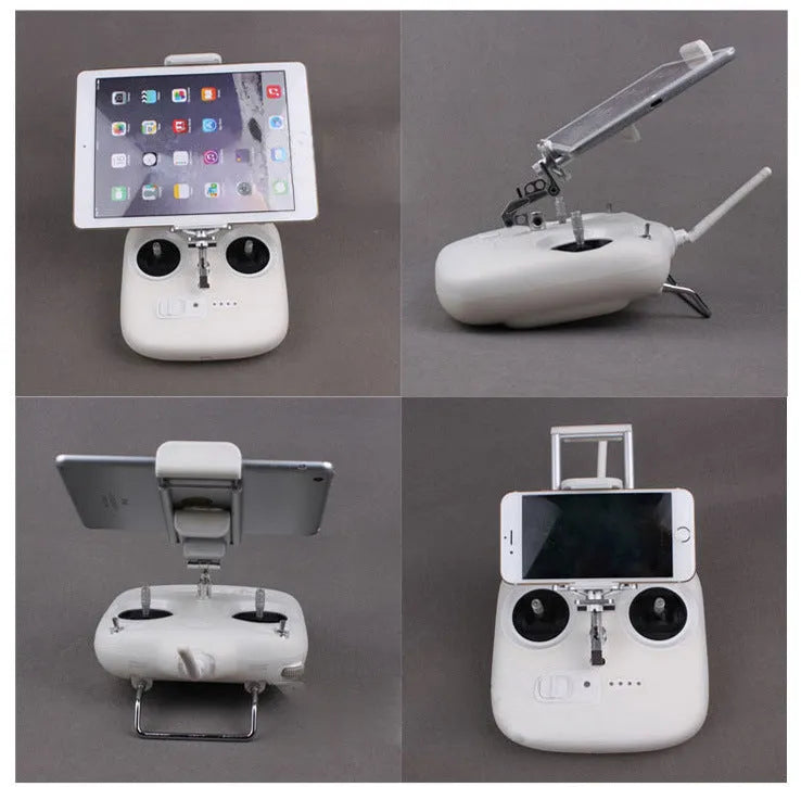 Silver metal car mobile phone holder with tongs and remote control lanyard accessory
