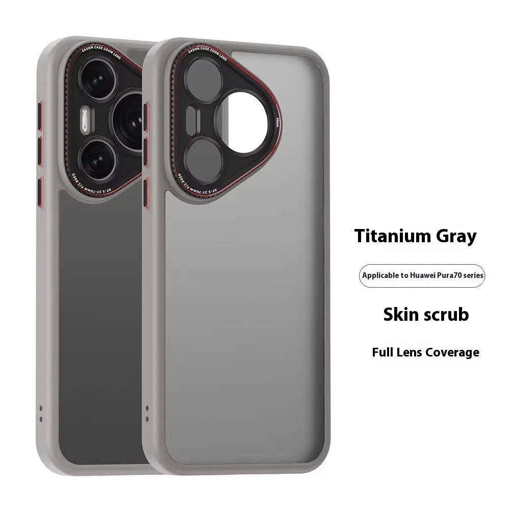 Frosten silicone protective cover for Huawei Pura 70 in Titanium Gray with matte finish and all-inclusive lens