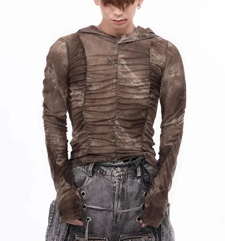 Boys lightweight ice silk bottoming shirt in picture colour for printing pleating inner wear.