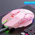 6D wired USB mouse in black, white, or pink, mute or audio version, 1.5m cable, 131x76x38mm