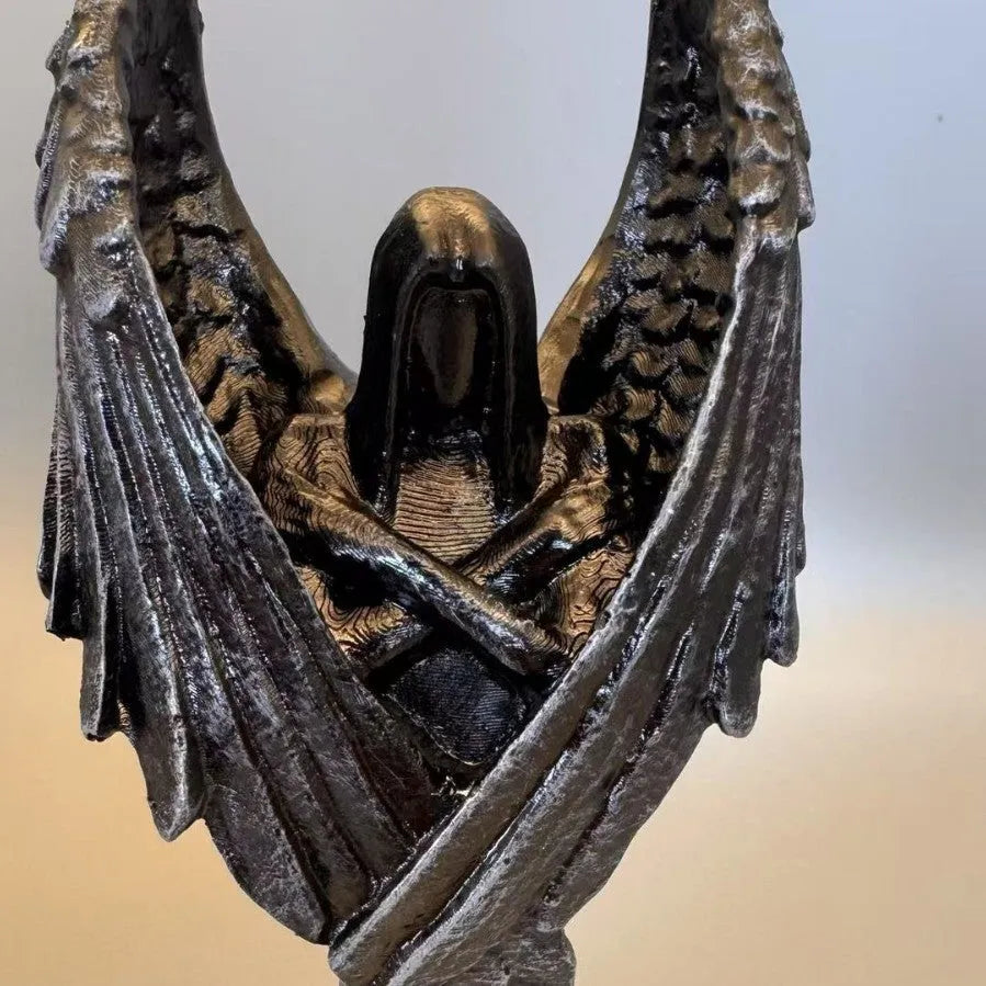 Dark Angel resin statue ornament on display, showing detailed sculptural form.