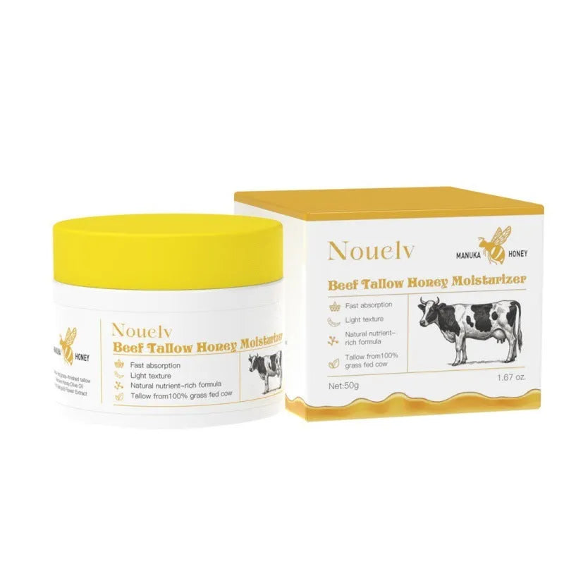 50g tub of honey tallow moisturising cream for dry and combination skin