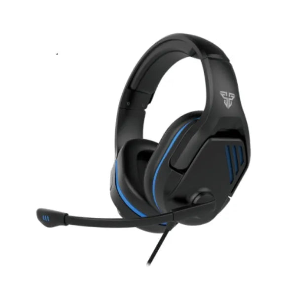 MH86 black and white USB gaming headset with 50mm drivers and adjustable microphone