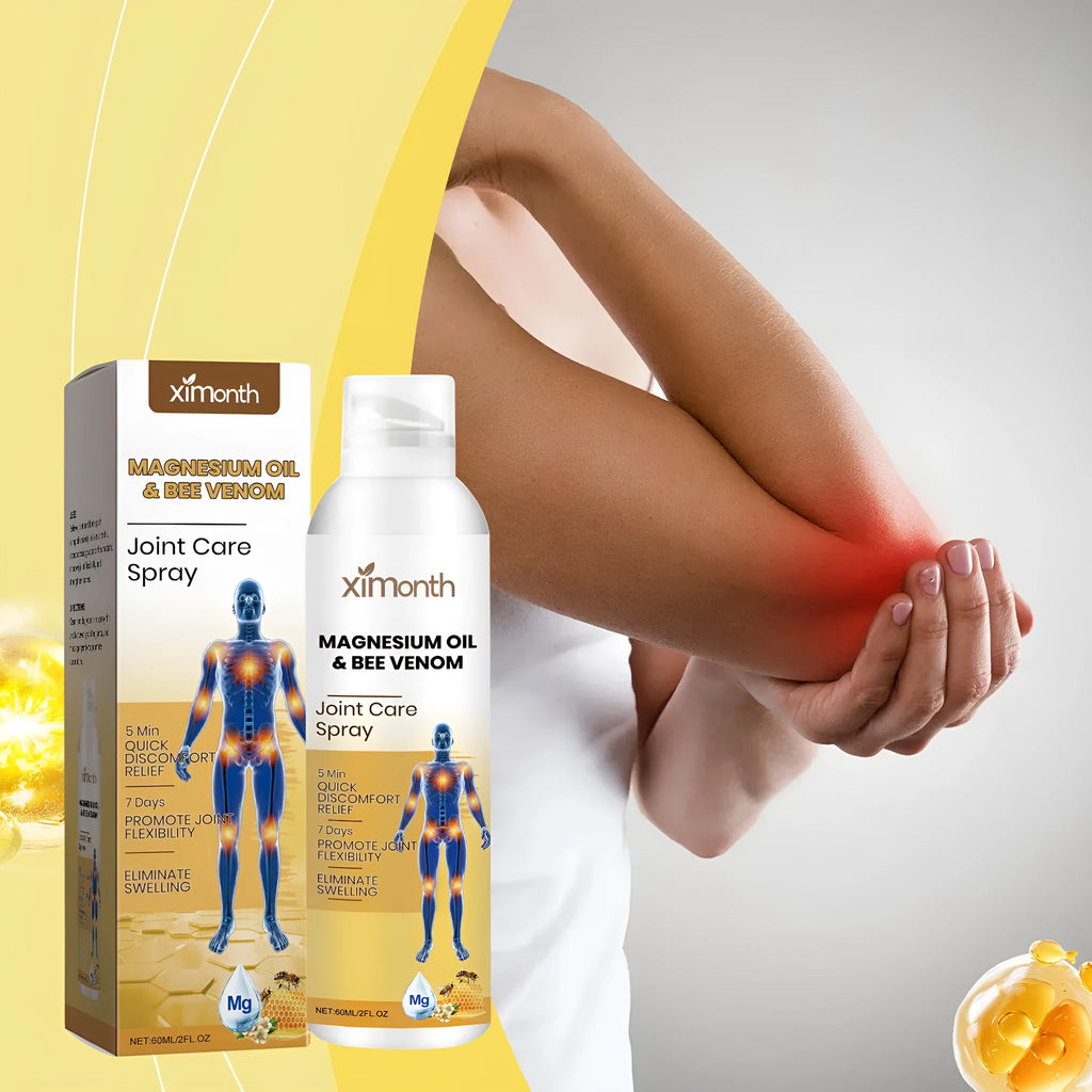 60ml joint care spray bottle with menthol, coconut oil and bee venom for moisturising joints