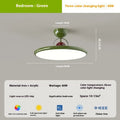 Nordic style smart ceiling light with full spectrum eye protection in a bedroom setting