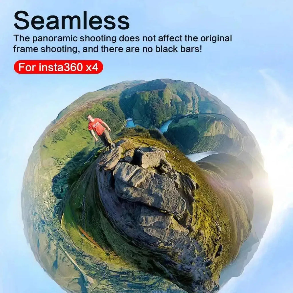 Insta360 X4 lens protective glasses in rotating glass and plastic with two protective mirrors