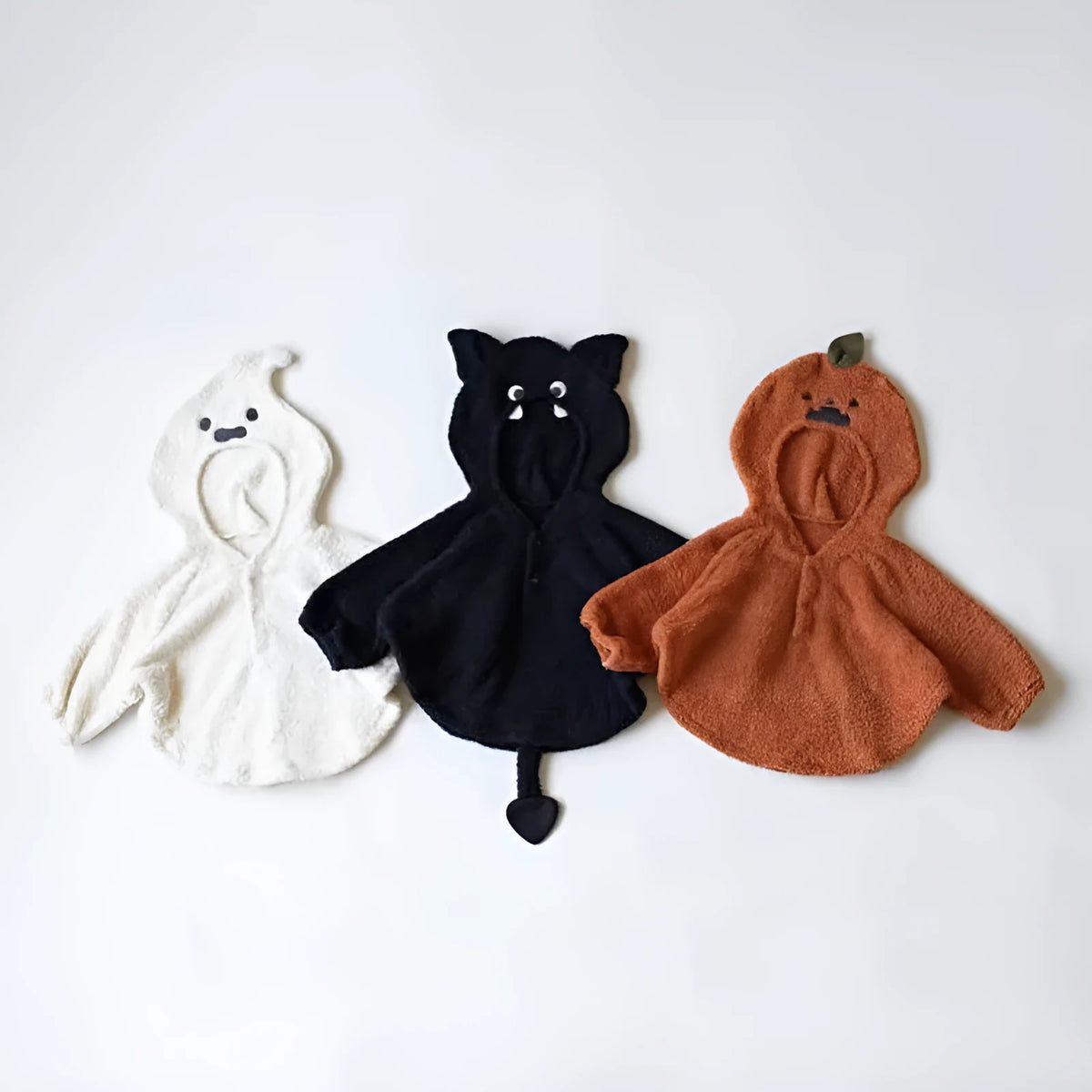 Hooded fleece baby plush top with cartoon Avatar pattern, white black or brown, suitable height 73cm to 100cm