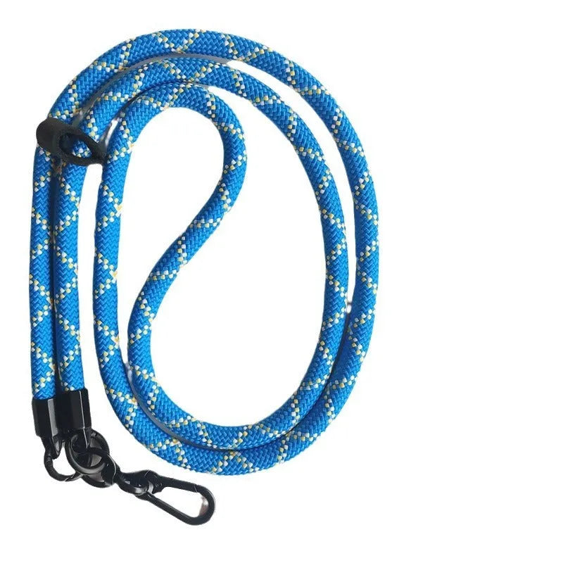 Mobile phone lanyard crossbody anti-lost sling in multi-colour with polyester rope and metal buckle clip