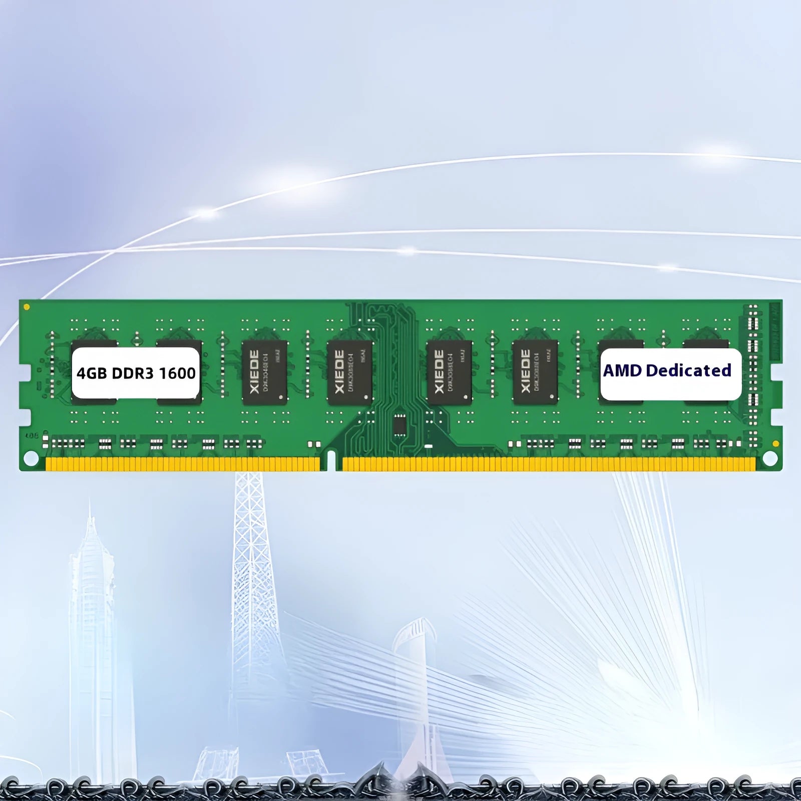 4GB DDR3 desktop memory module with 1600MHz frequency for PC computers