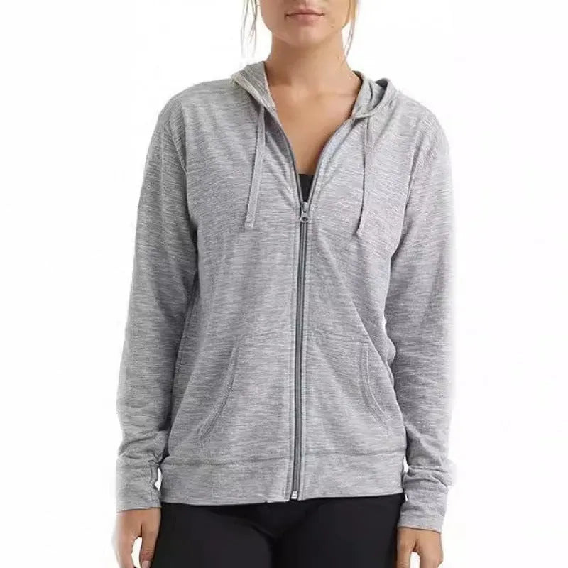 Unisex loose-fit polyester sports hoodie pullover in six colour options with long sleeves