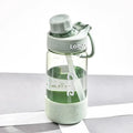 Grey green pink reusable plastic straw tumbler cup with heat-resistant construction and direct-drink design