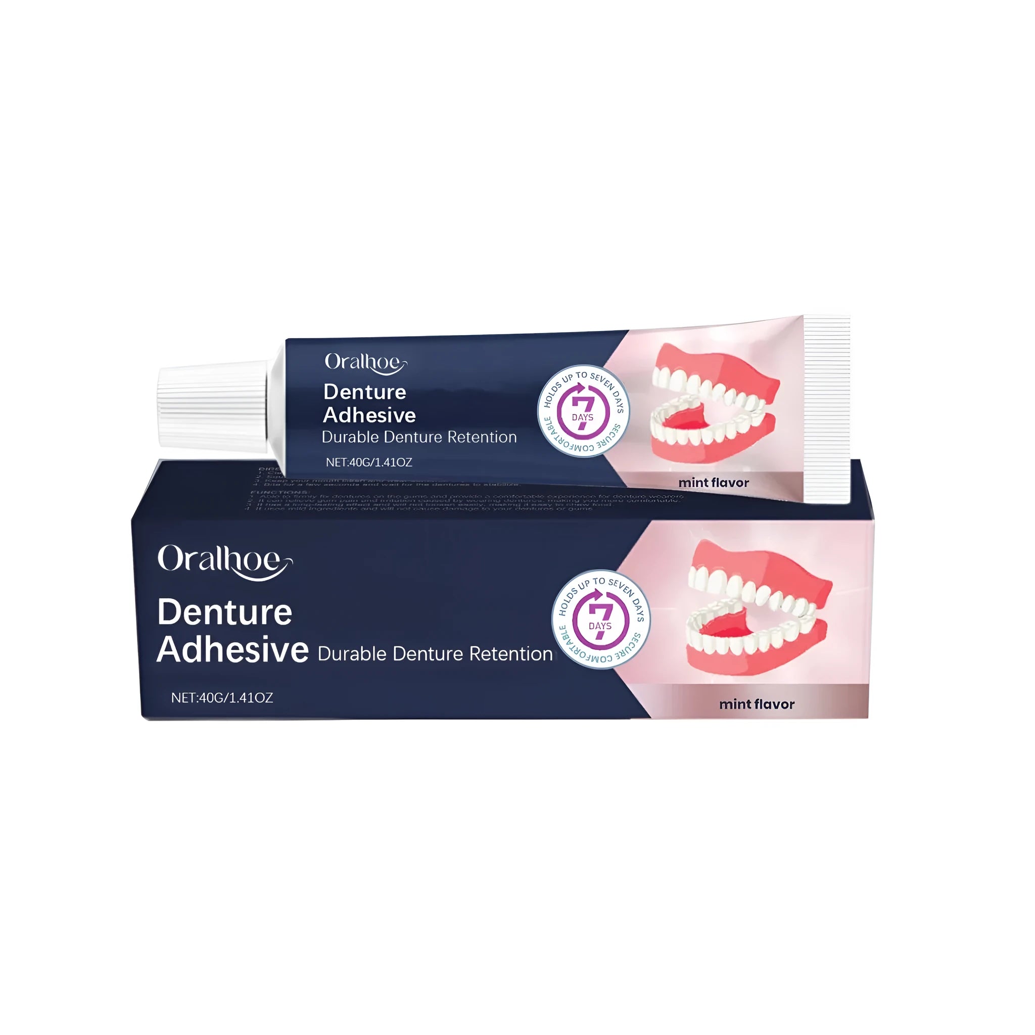 40g tube of denture fixing adhesive cream with petrolatum and cellulose formula