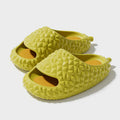 Durian slippers peep-toe EVA bathroom flip-flops in golden pillow yellow with non-slip sole