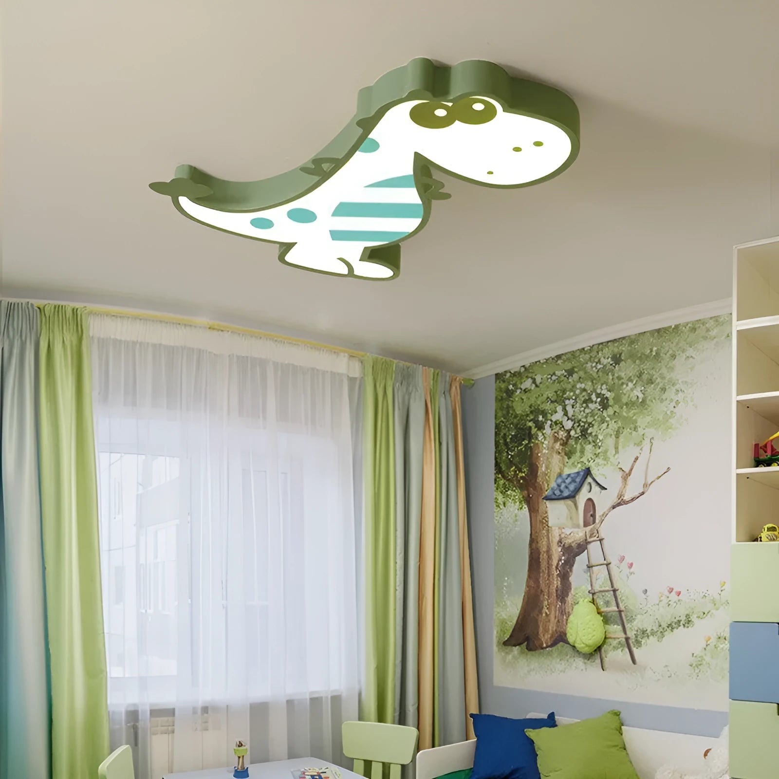 Cartoon dinosaur ceiling light with 48cm diameter and electrodeless dimming control