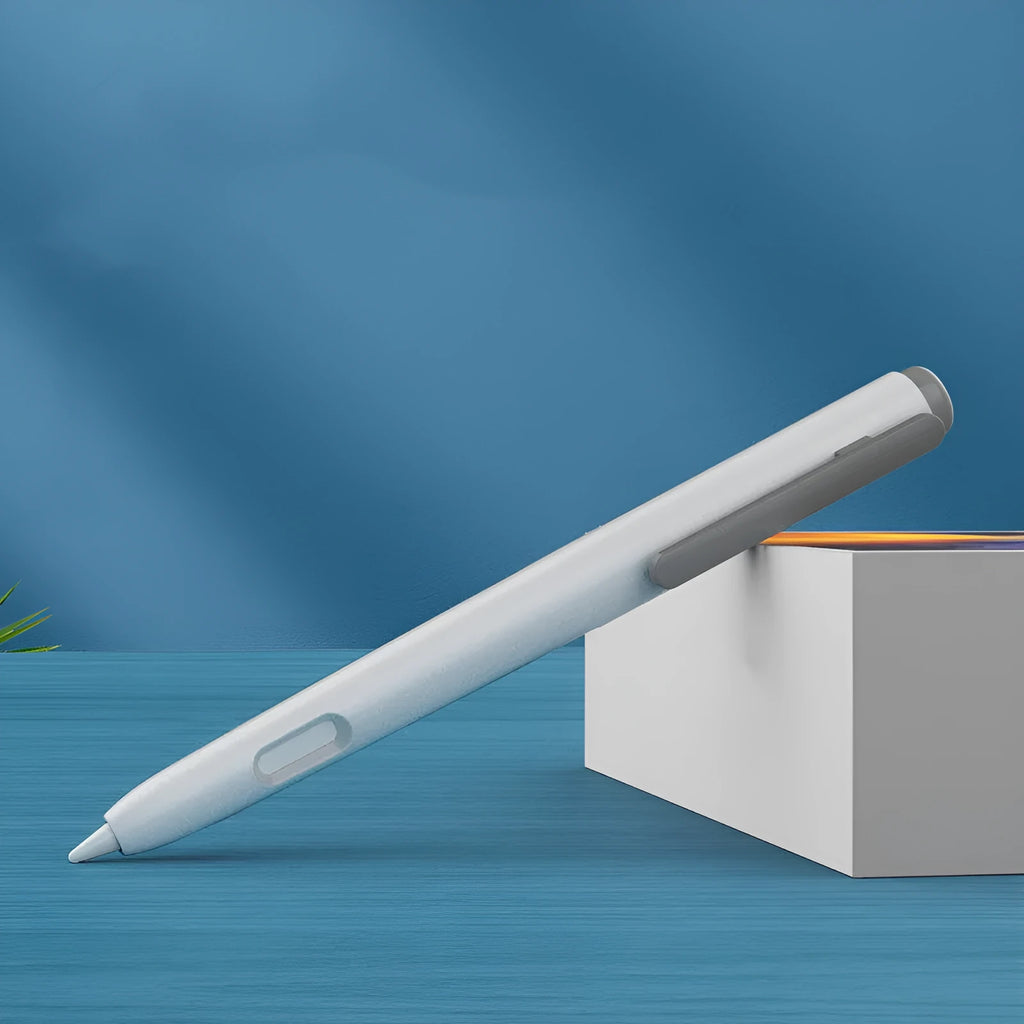 Apple Pencil 2nd generation silicone protective case in Army Green colour showing anti-roll design