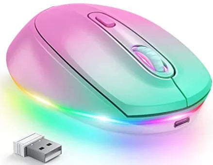24g lightweight wireless rechargeable mouse with USB cable in multiple colour options