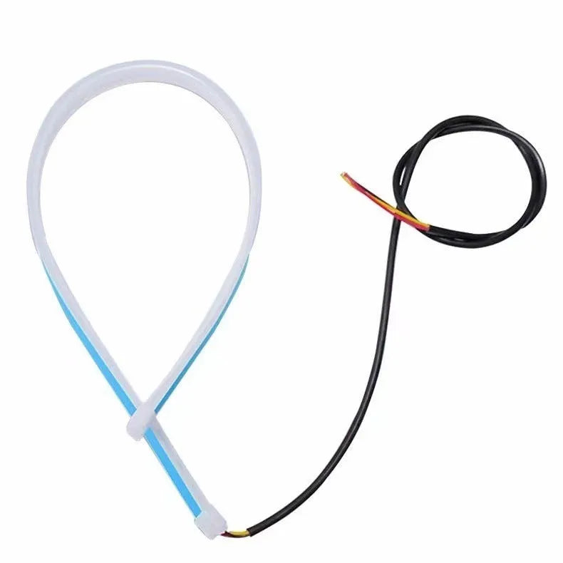 Motorcycle running water steering ambience light showing colour transition effects on handlebars