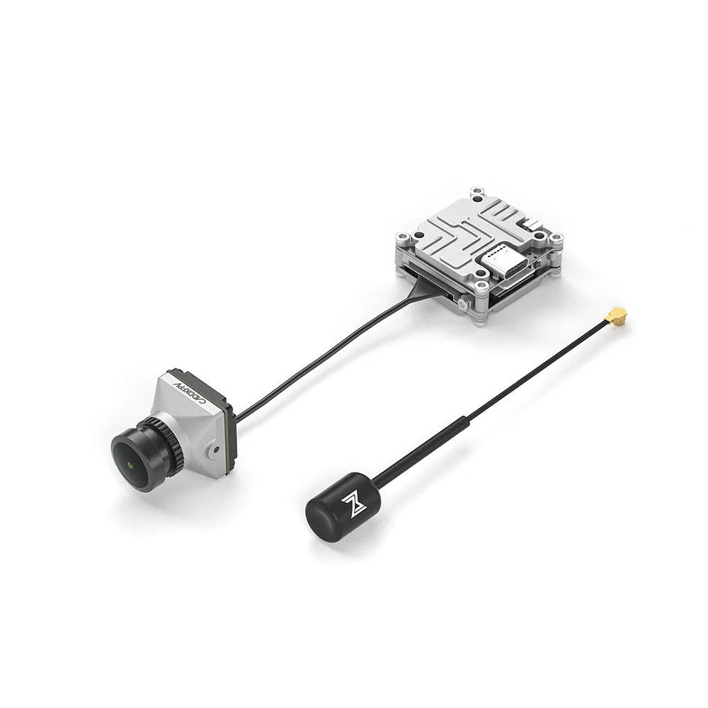 Caddx ADAPTS DJI FPV digital transmission machine with silver housing and Polar Vista module