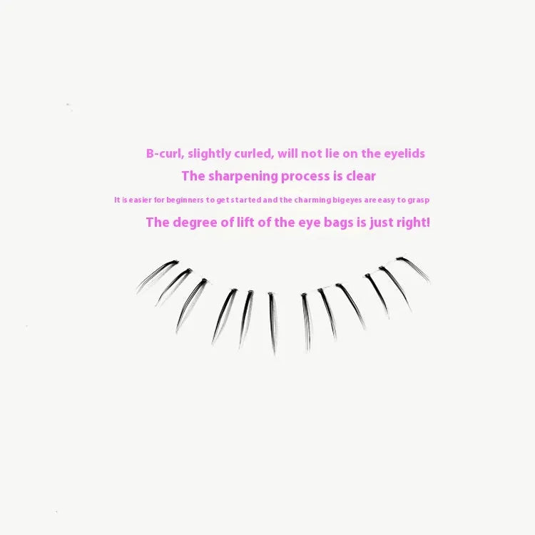 Kitten's Paw lower false eyelashes with 12-row segmented construction in 4-5-6mm lengths