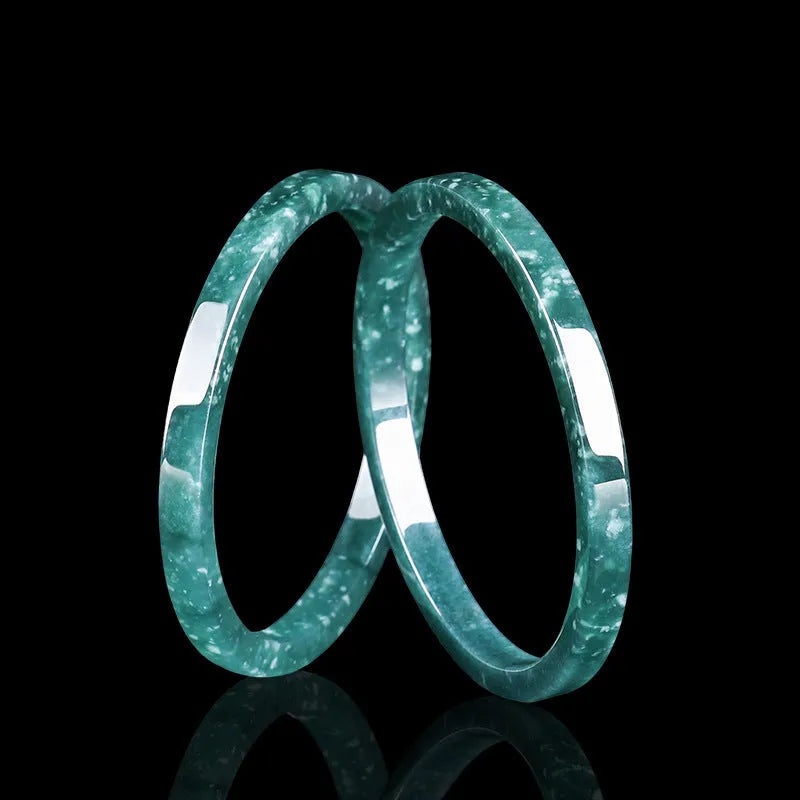 Natural A cargo jade blue water square bracelet for women with certificate and gift box