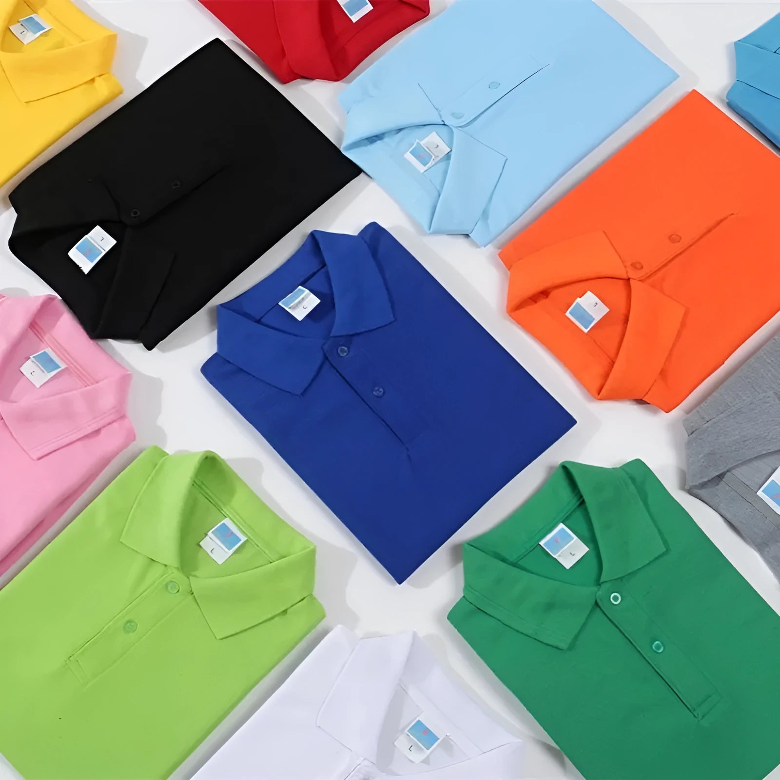 Straight-cut cotton work shirt with short sleeves for custom embroidery