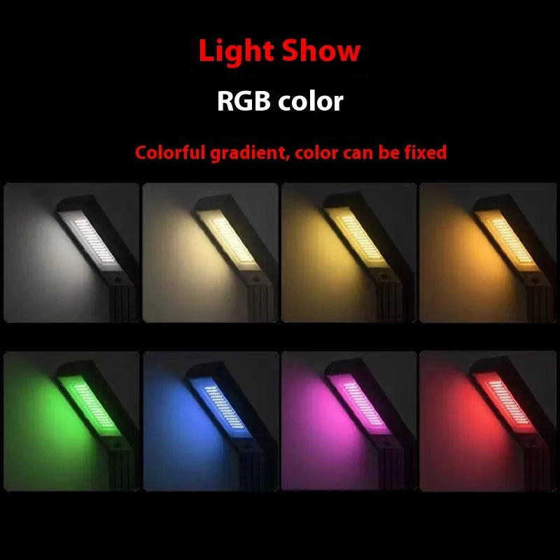 T-shaped LED solar lawn lamp 1.8W IP65 with RGB colour fixing option for outdoor garden use