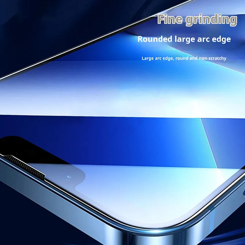 Full screen tempered glass iPhone protector in black or white with HD anti-fingerprint surface