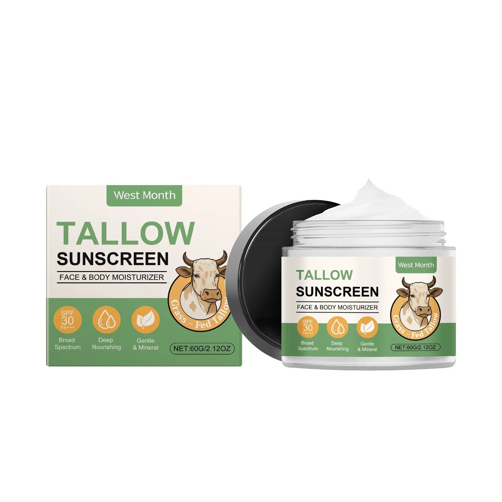 60g tube of refreshing, non-greasy facial sunscreen cream with hyaluronic acid.