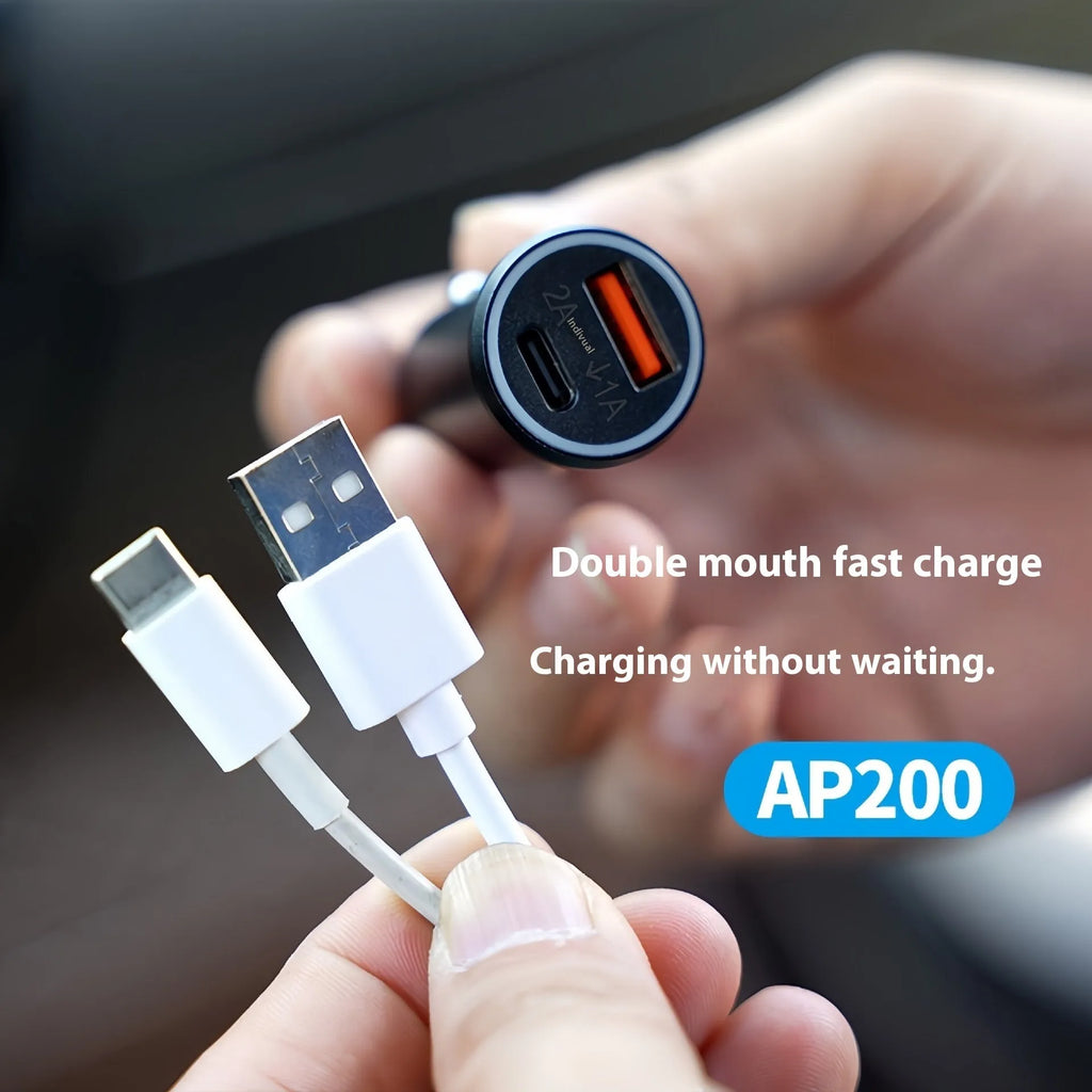 Black ABS plastic car charger GPS locator for vehicle tracking and anti-theft security.