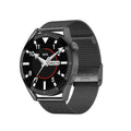 DT3 Series smartwatch with circular screen on silicone strap, showing heart rate monitoring display.
