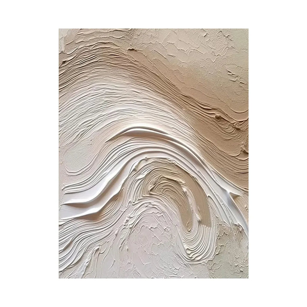 Handmade Oil Painting Wall Decor 50x70cm Canvas Art Frameless Simple Modern Style Cream Tone Entrance Decoration Frameless Painting Living Room Artwork
