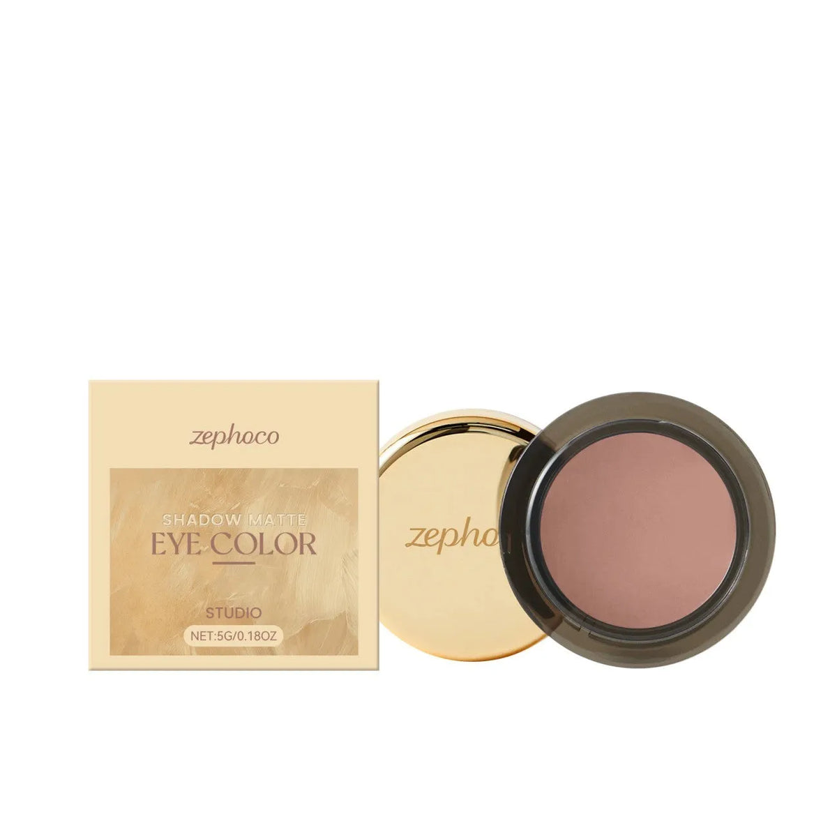 Single pan long-wear eye shadow in pressed powder format with candelilla wax, plant squalane and vitamin E, four styles