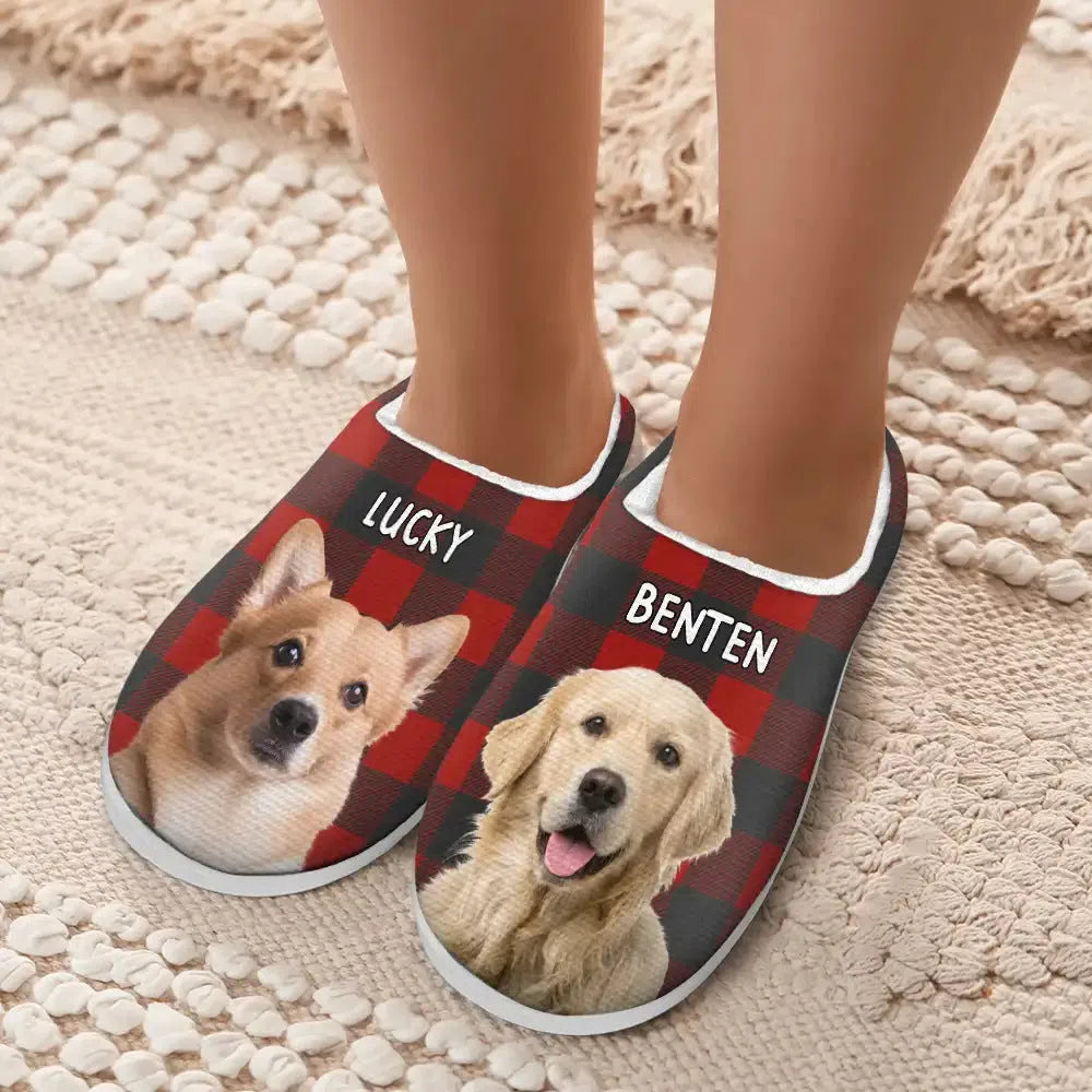 Custom pattern closed-toe cotton slippers with TPR sole and 2 cm heel for adults