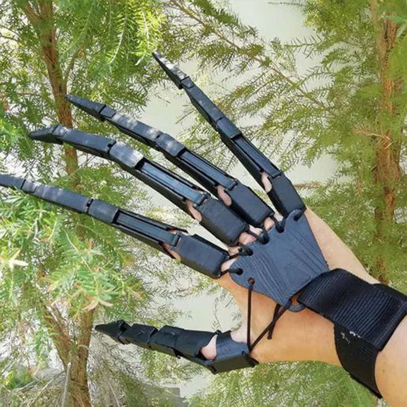 Halloween finger decoration props set - black and white latex paws on fingers
