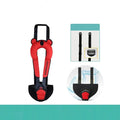Portable child car seat belt retainer in rose pink, red, or blue for children 12-36kg.