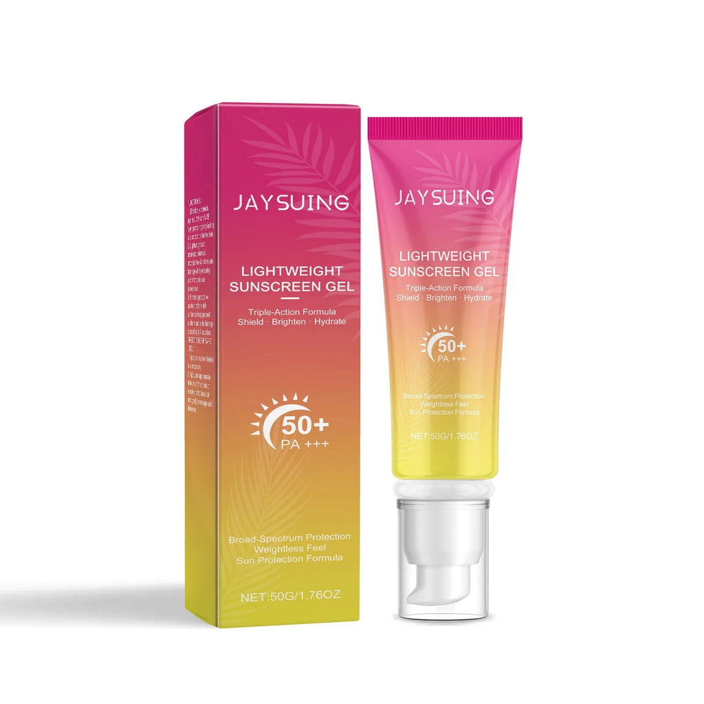 Lightweight protective sunscreen cream tube with natural ingredients for summer outdoor use