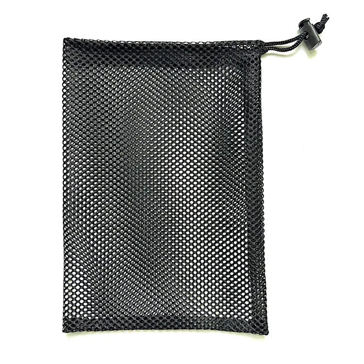 Black drawstring mesh storage bag for children's water ball toys