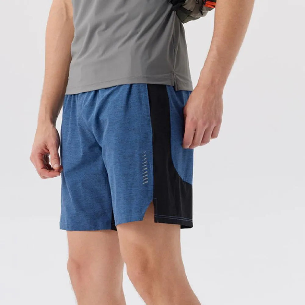 Men's forest green stretch spandex casual shorts with a mid waist design