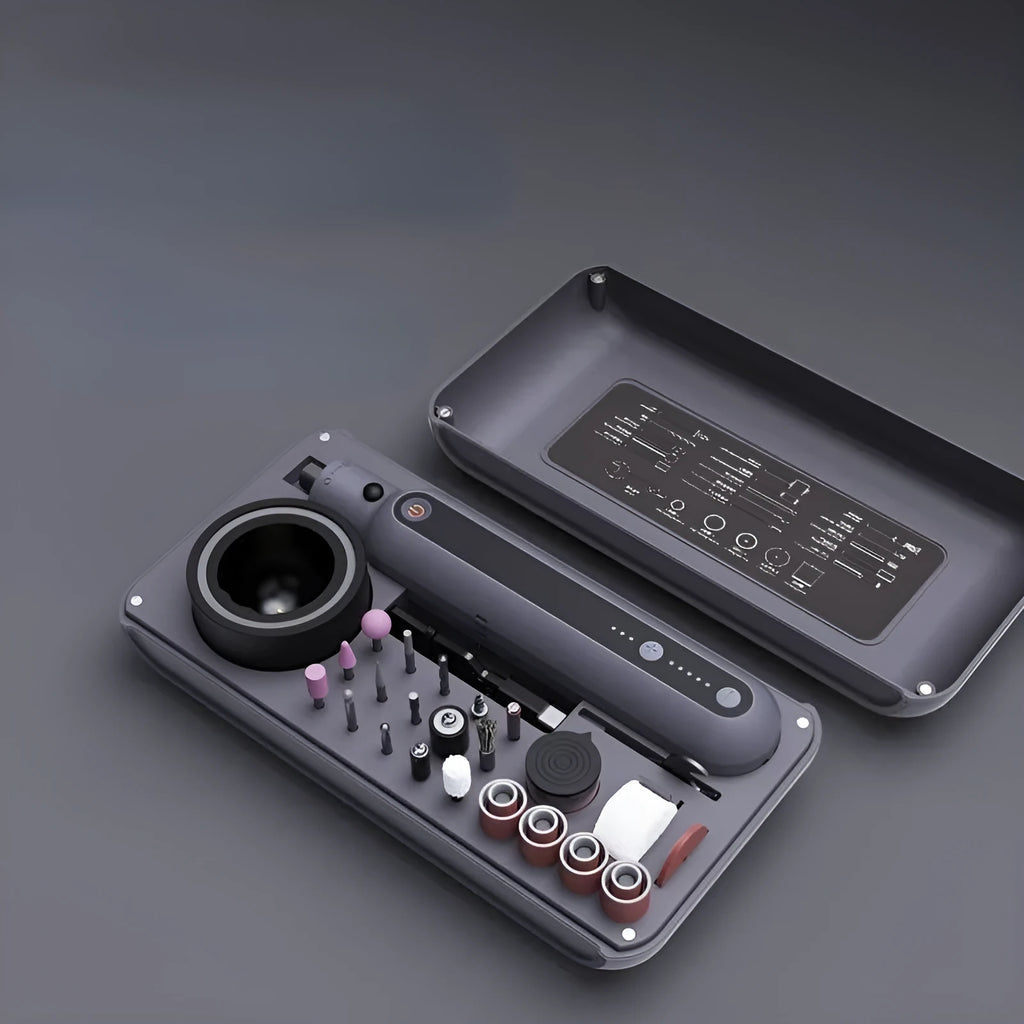 Compact electric grinder set with speed control for carving drilling polishing cutting